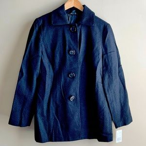 NWT Briggs New York Textured Lightweight Coat